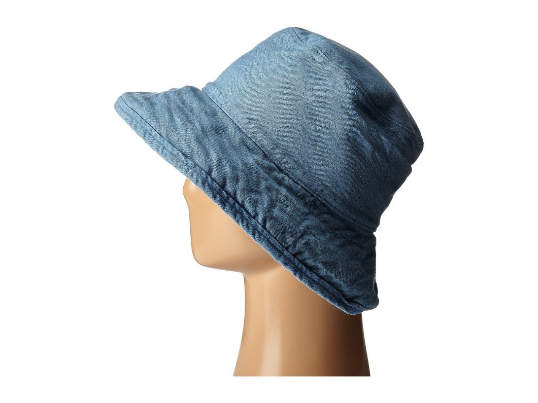 Unisex Down-Turned Brim Crusher Bucket Fashion Hat in Washed Cotton