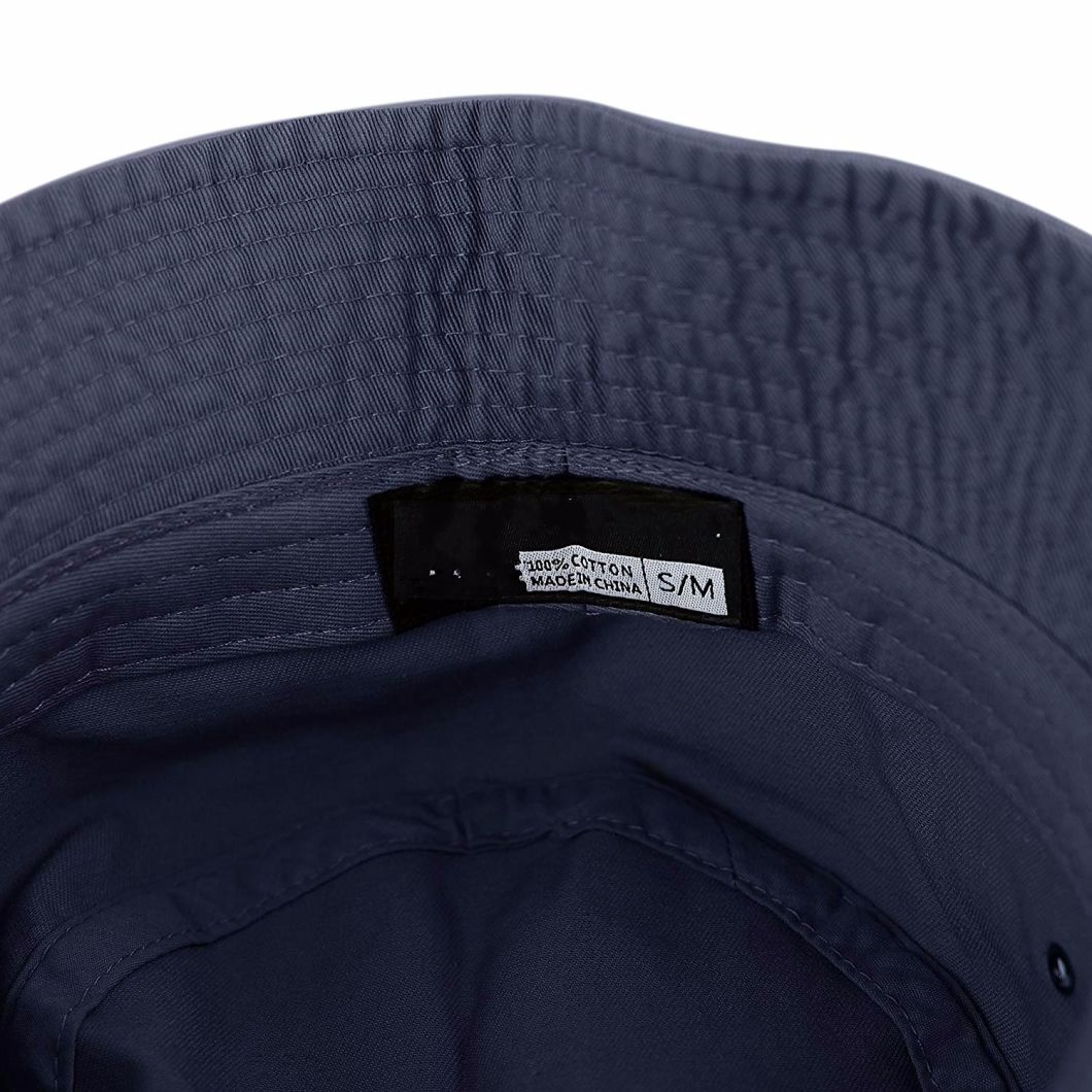 Cotton Packable Travel Bucket Man Summer Hat with Ventilation Eyelets