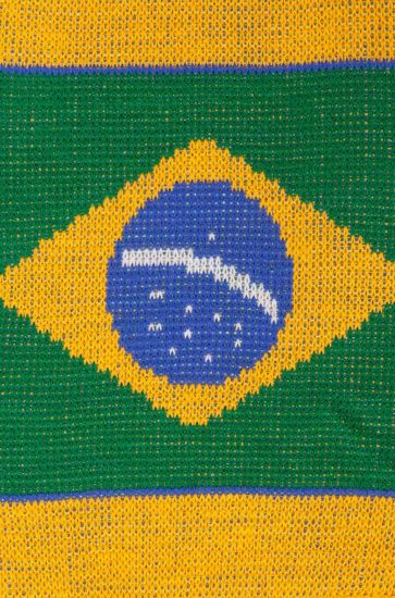 Wholesale Brazil Football Knit Scarf Custom Knitted Liverpool Football Scarf Football Fan Accessories Scarf for Sale