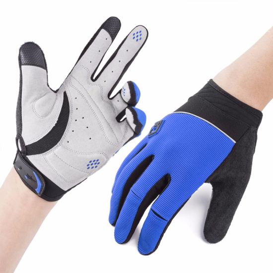 Elasticized Fabric Cycling Gloves Mountain Bike Gloves Road Racing Touch Recognition Full Finger Bicycle Gloves Man Women