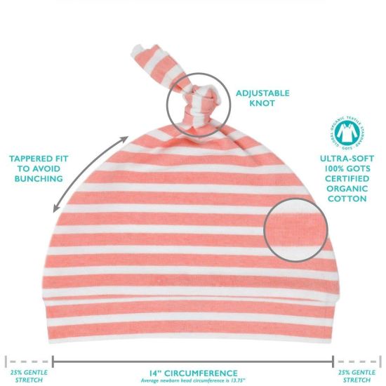 Organic Cotton Warm Beanie Breathable Newborn Hat for Toddler Kids