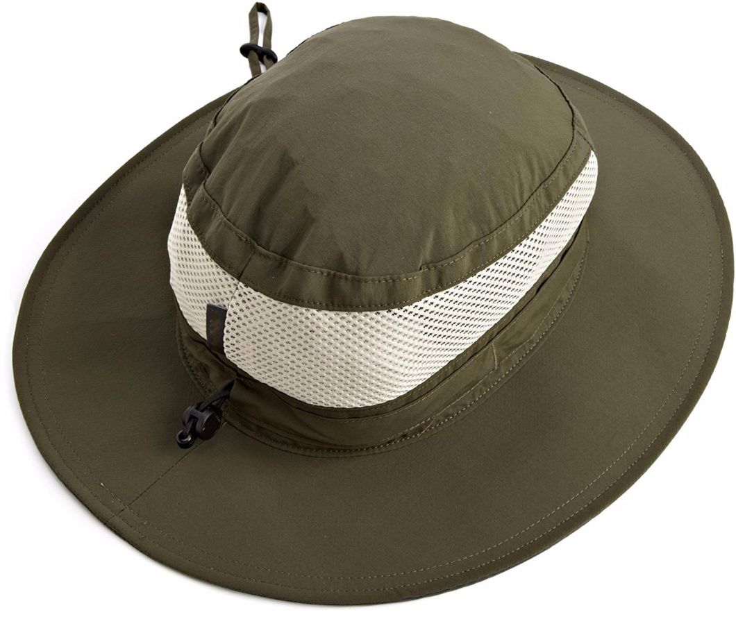 Adjustable Nylon Sun Protection Summer Wide Brim Mesh UV Hat