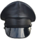 Custom Black PU Leather Performance Officer Military Peak Cap