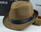 Custom Straw Paper Basic Fedora Hat Summer Beach Hat