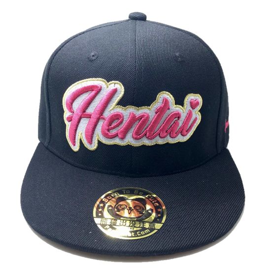 100% Polyester Adjustable 6-Panel Cursive 3D Puff Embroidery Hat