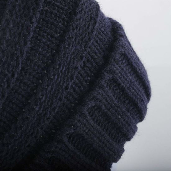 Acrylic Chunky Slouchy Beanie Knitted Fur POM Custom Bobble Hat