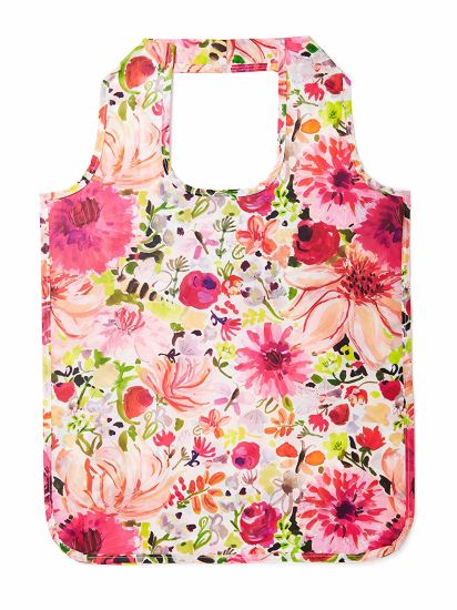 Custom Lightweight Reusable Nylon Shopping Tote Bag with Designed Print