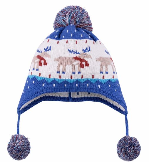 100% Cotton Beanie Knitted Earflap POM Baby Hat Manufacturer