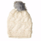 100% Acrylic Winter Warm Ribbed Edge Beanie Knitted Slouchy Pompoms Fur Hat