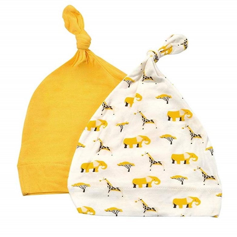 Soft Knotted Toddler Beanie Bamboo Rayon New Born Baby Cap