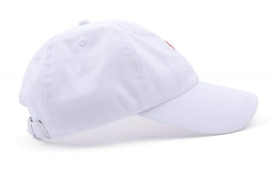 Adjustable Cotton Pattern Rose Embroidered Floral Baseball White Cap