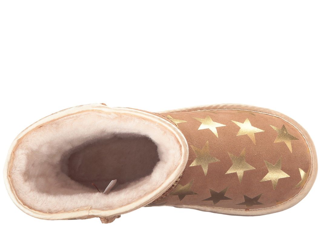 Sedex Audit Start Printed Children Snow Boots Outdoor Waterproof Fur Lined Wool MID Calf Kids Boot