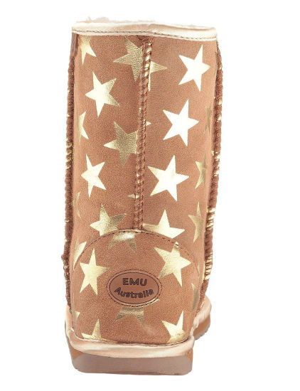 Sedex Audit Start Printed Children Snow Boots Outdoor Waterproof Fur Lined Wool MID Calf Kids Boot