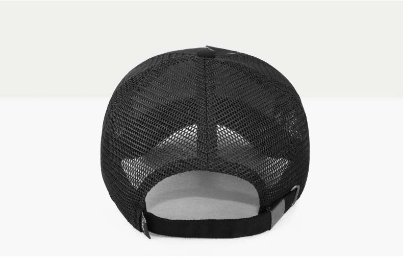 Printed Cotton Dome Black Custom Sport Running Baseball Mesh Cap