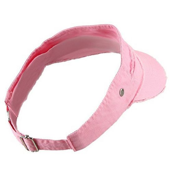 BSCI Audit Adjustable Strap Custom Running Embroidery Logo Pink Sun Visor Hat