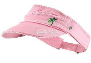 BSCI Audit Adjustable Strap Custom Running Embroidery Logo Pink Sun Visor Hat