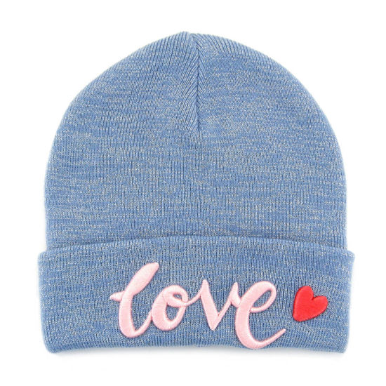 Acrylic 3 D Embroidery Sport Winter Knitted Hat Custom Warm Ski Cap Solid Color Beanie Hats