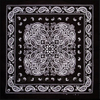 Hot Sales Promotional 100% Cotton 55cm*55cm Black White Paisley Square Printed Bandana