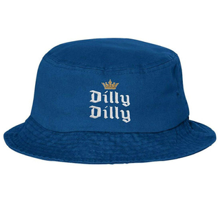 100% Cotton Promotional Flat Crown Embroidered Fashion Bucket Hat