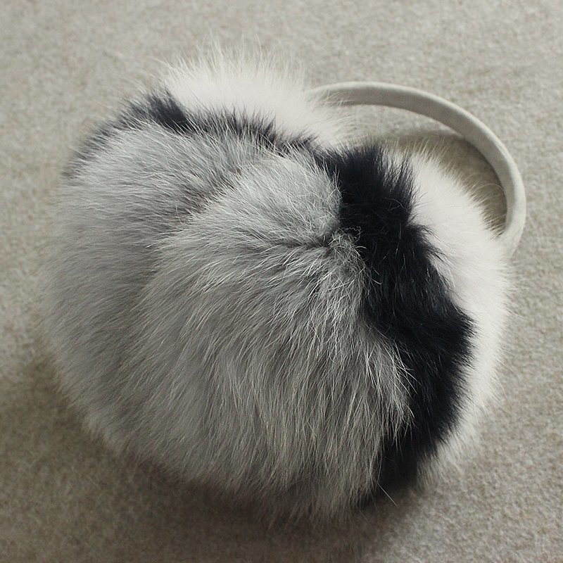 Winter Women Warm Fur Multicolor Earmuffs Rabbit Fur Earflap Ladies Cute Plush Earmuff