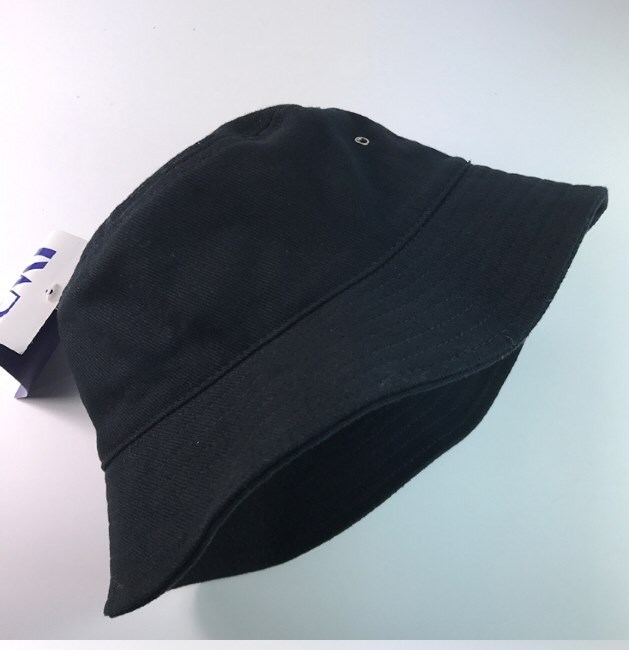 Custom Downturned Brim Folding Cotton Black Plain Bucket Hat