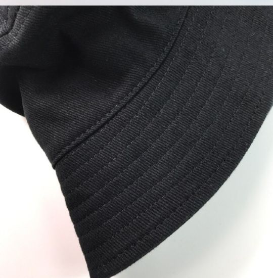 Custom Downturned Brim Folding Cotton Black Plain Bucket Hat