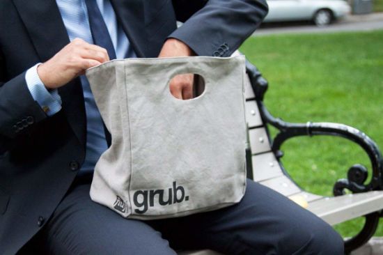 100% Certified Organic Cotton Canvas Bag for Lunch with Snap Closure Food-Safe Lining