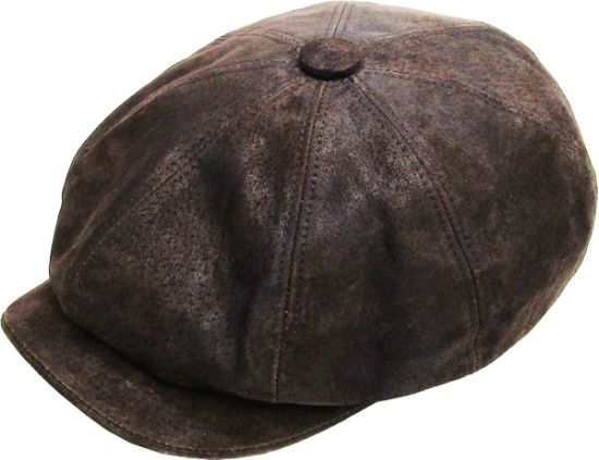 BSCI Audit Winter Adjustable Newsboy 100% Genuine Leather IVY Cap
