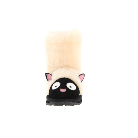Sedex Audit Carton Animal Sheep Skin Soft Wool 100% Pure Sheep Wool Slippers Kids House Fur Shoes Boots