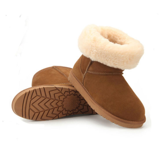 Winter Classic Comfortable Outdoor Water Proof Warm Sheep Fur Shoes Loafers Flats Boots