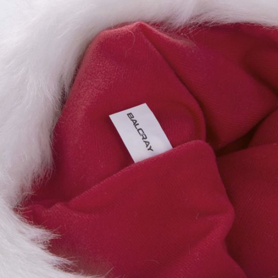 Christmas Comfort Double Liner Plush Red Velvet Santa Claus Hat