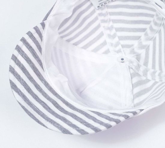 Embroidered Toddler Newborn Baby Baseball Type Stripe Soft Flat Brim Cap