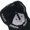 100% Cotton 6-Panel Black Baseball Cap with Elastic Band