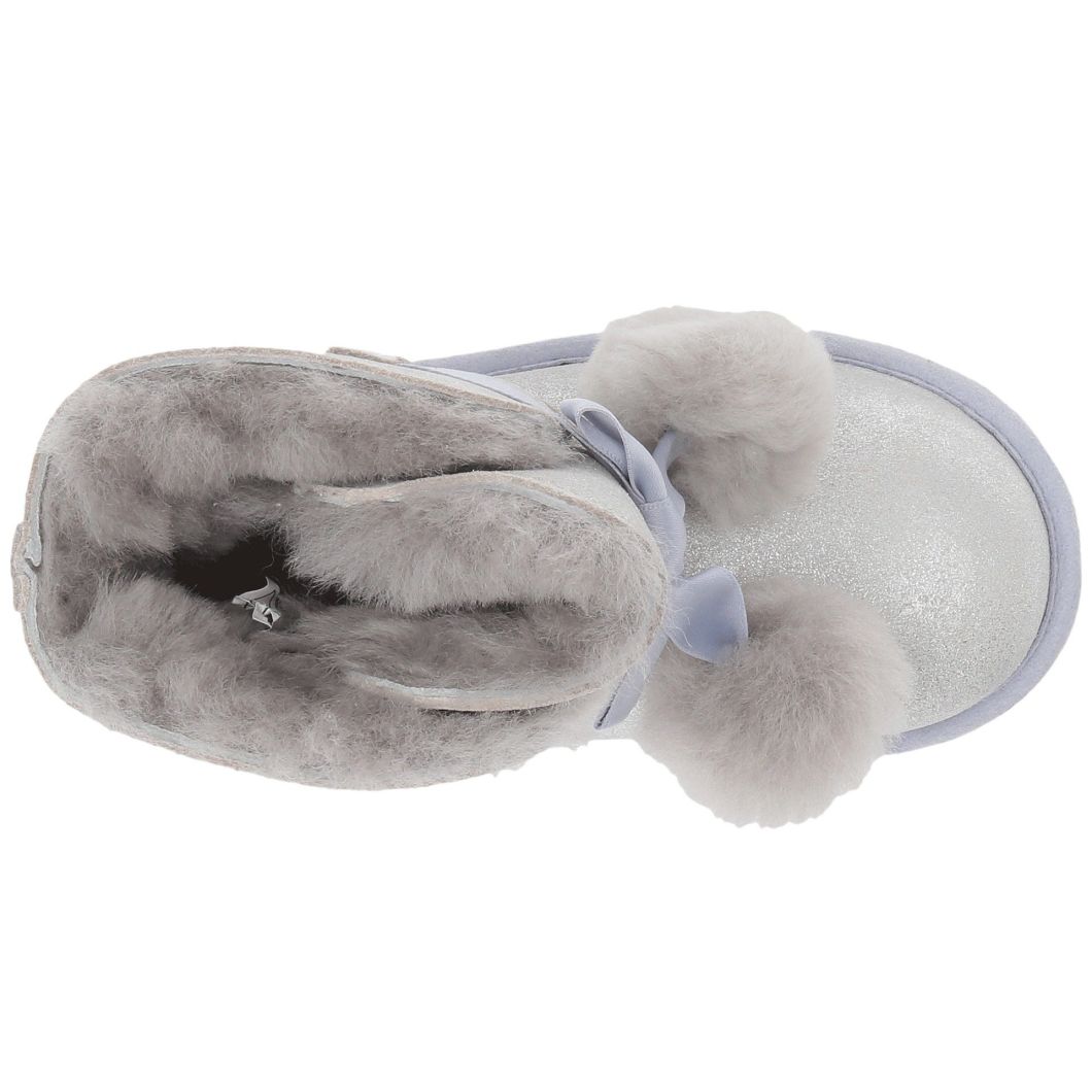 Sedex Audit Winter Factory Ankle Length Rabbit Fur Ball Decoration 2018 Winter Warm Ladies Snow Boots