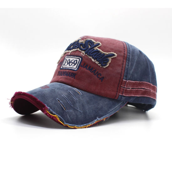 BSCI Audit Embroidered Adjustable Washed Cotton Distressed Dad Hat