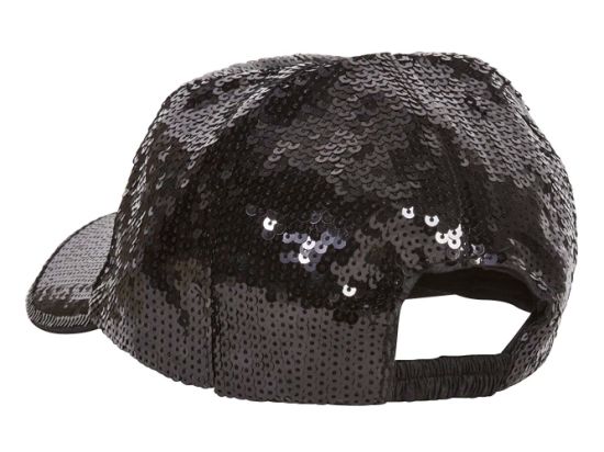 100% Polyester Adjustable Curved Bill Baseball Sequin Hat Wholesale