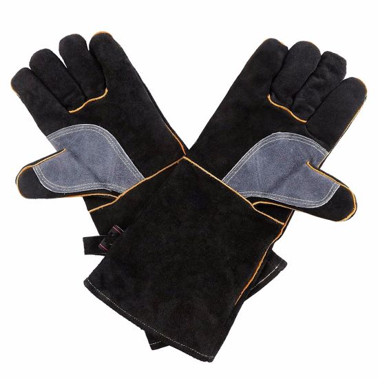 BSCI Audit 100% Leather Heat Resistant Gloves with Kevlar Stitching