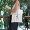 Promotional Heavy Duty Tote Cotton Shopping Bag with Zipper Pocket