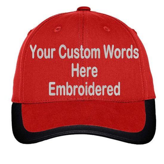 100% Cotton Custom Cap Hat with Your Custom Word Embroidered