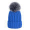 Winter Warm Beanie Knitted POM POM Hat Fur for Women