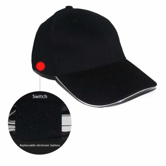 Custom Unisex Cotton Adjustable LED Baseball Cap for Party Hip-Hop