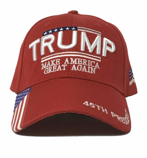100% Cotton Embroidery American Flag Baseball Style Red Donald Trump Cap