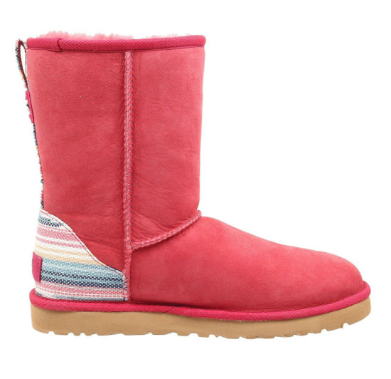 Sedex Audit Winter Flat Fur Ladies Leather Suede Ankle Snow Women Bow Fur Boots Red Suede Sheepskin Boots