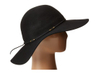 Wax Cord Hatband Wide Floppy Brim Wool Hat for Women