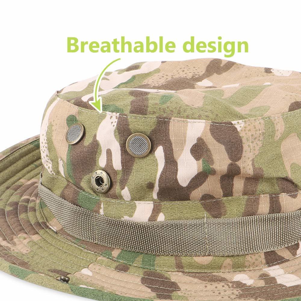 Breathable Quick Dry Fishing Bucket Camouflage Hunting Hat with Wide Brim