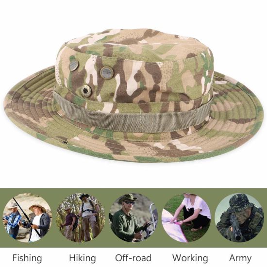 Breathable Quick Dry Fishing Bucket Camouflage Hunting Hat with Wide Brim