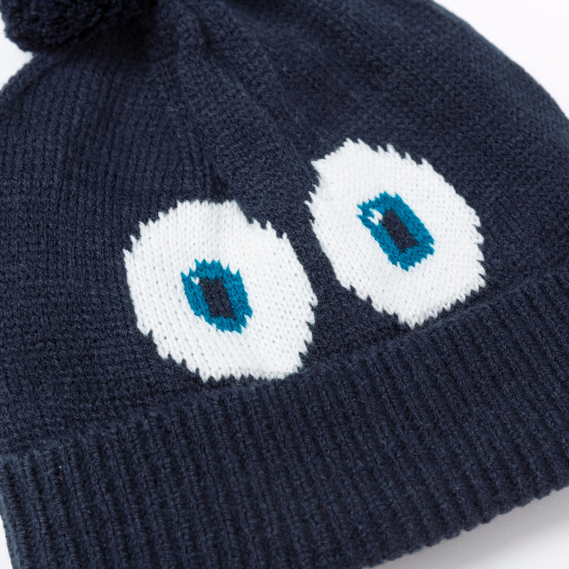 100% Acrylic Winter Knitted Beanie Knitted Hat for Baby