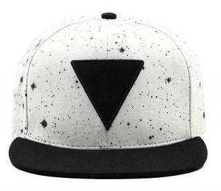 Adjustable 6-Panel Galaxy Print Embroidered Patch Flat Brim Promation Snapback Cap