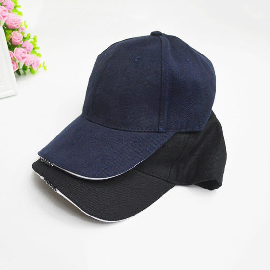 Custom Brushed 100% Cotton Plain Blank LED Light Baseball Cap