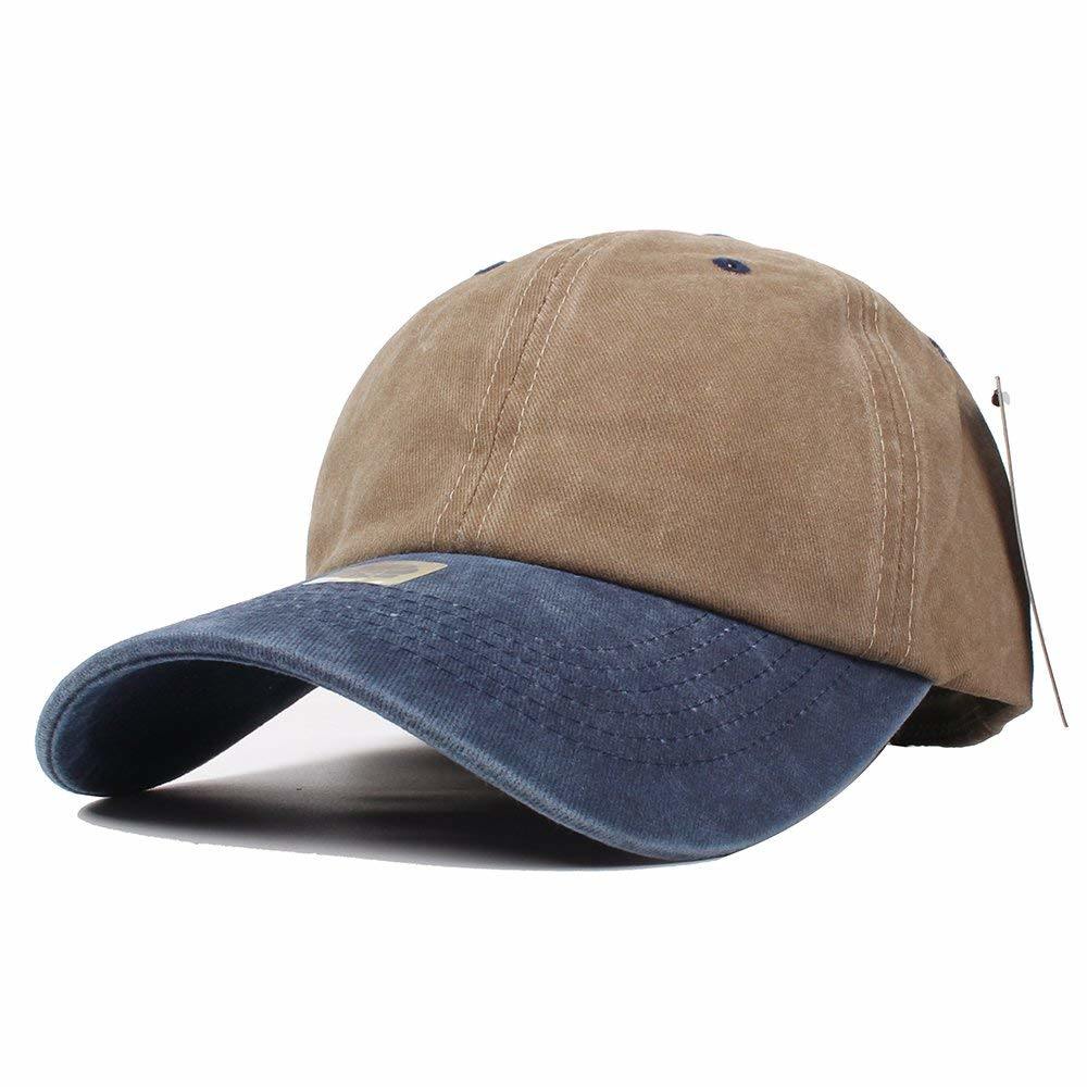 Wholesale Washed Dyed Cotton Adjustable Solid Baseball Six Panel Cap